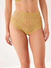 Green/Navy Blue High Rise Lace Knickers 2 Pack - Image 1 of 7
