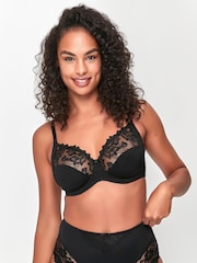 Anya Madsen Black Louise Lace Underwire Non Padded Bra - Image 1 of 4