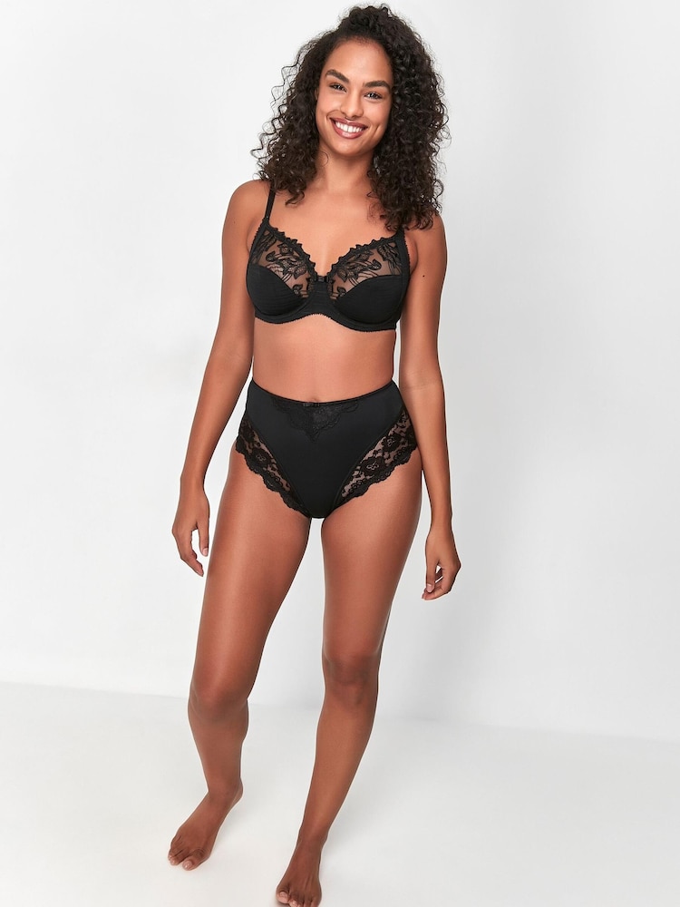 Anya Madsen Black Louise Lace Underwire Non Padded Bra - Image 2 of 4