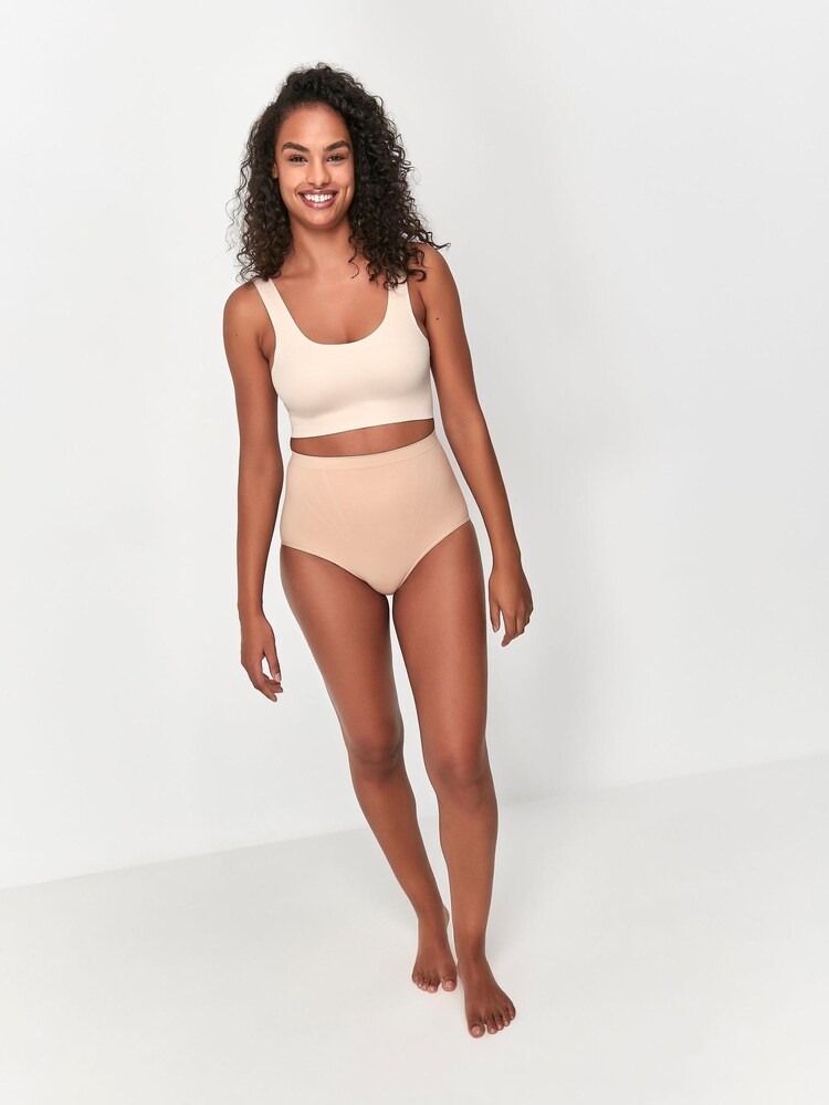 Anya Madsen Nude Bonded Crop Top - Image 1 of 3 Anya Madsen Nude Bonded Crop Top - Image 1 of 3