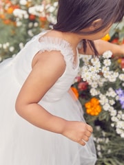 Ivory Cream Embellished Tulle Bridesmaid Dress (3mths-8yrs) - Image 4 of 8