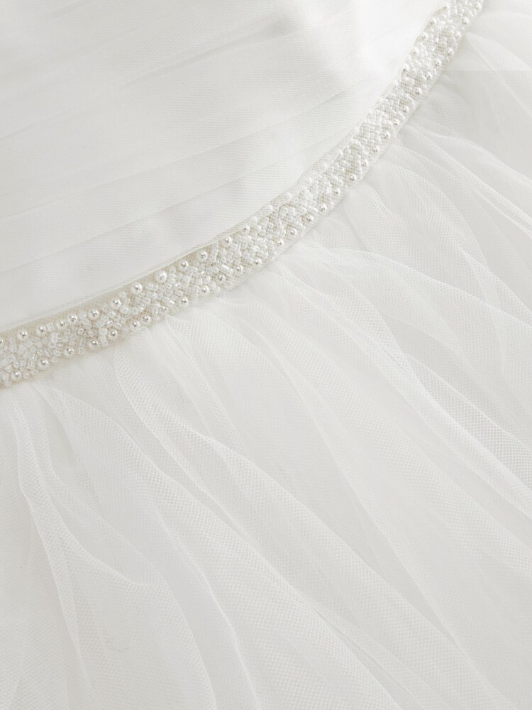 Ivory Cream Embellished Tulle Bridesmaid Dress (3mths-8yrs) - Image 8 of 8 Ivory Cream Embellished Tulle Bridesmaid Dress (3mths-8yrs) - Image 8 of 8
