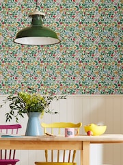 Joules Rainbow Arts & Crafts Floral Wallpaper - Image 1 of 3
