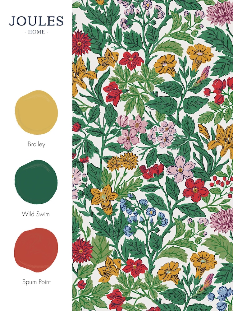 Joules Rainbow Arts & Crafts Floral Wallpaper - Image 3 of 3