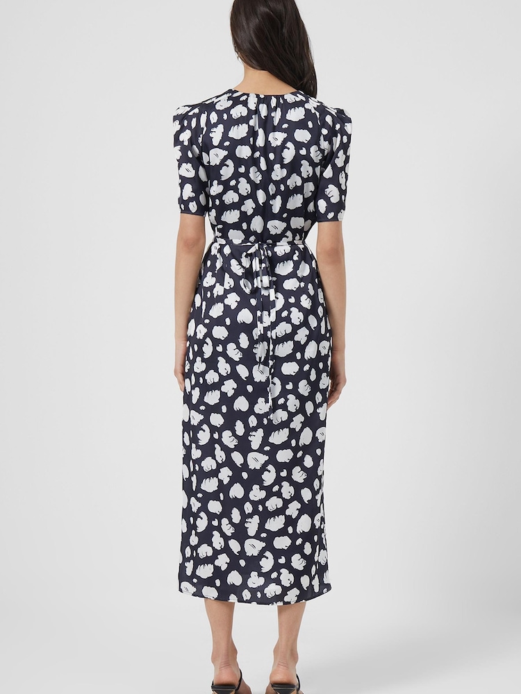 French Connection Aimee Inu Blue Front Slit Dress - Image 2 of 4