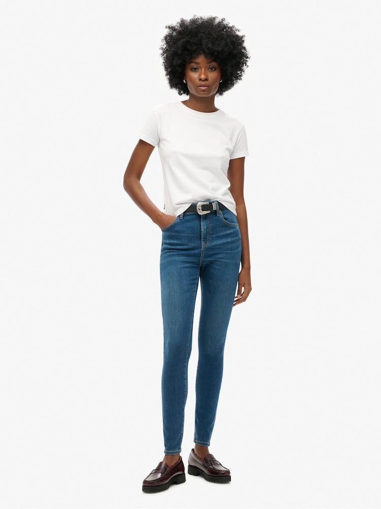Superdry Light Blue Vintage High Rise Skinny Denim Jeans - Image 1 of 7