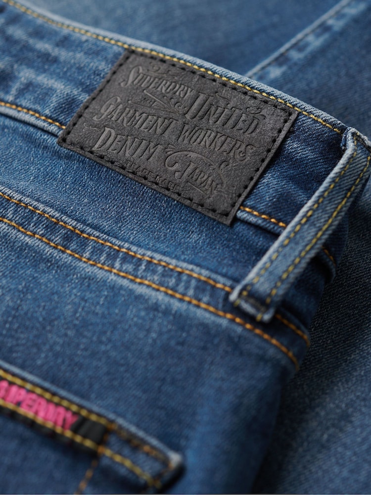 Superdry Light Blue Vintage High Rise Skinny Denim Jeans - Image 7 of 7