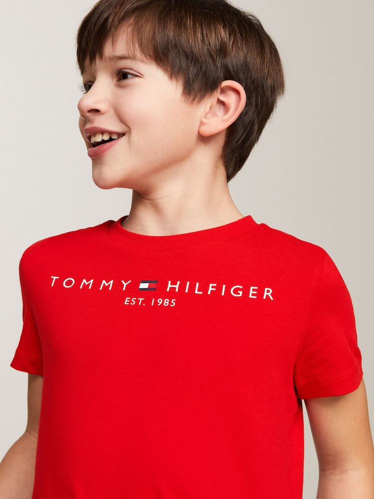 Tommy Hilfiger Red Essential T-Shirt - Image 4 of 5
