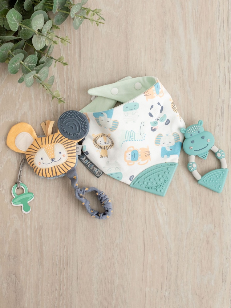 Cheeky Chompers Teething Baby 100% Cotton Gift Bundle - Image 1 of 9