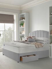 Silentnight Grey 1000 Mirapocket Pillow Top 2 Drawer Divan Bed Set - Image 1 of 6