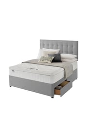 Silentnight Grey 1000 Mirapocket Pillow Top 2 Drawer Divan Bed Set - Image 4 of 6