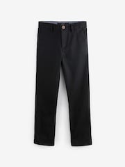 Negru - Pantaloni chino stretch (3-17ani) - Image 1 of 2