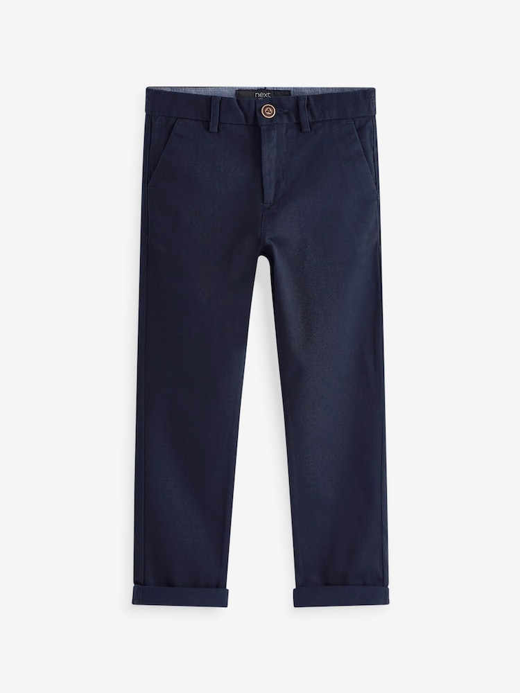Bleumarin albastru - Pantaloni chino stretch (3-17ani) - Image 1 of 5