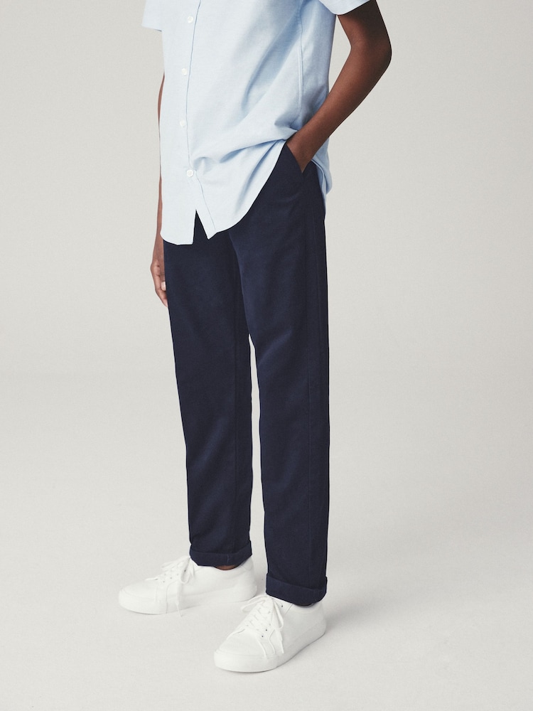 Bleumarin albastru - Pantaloni chino stretch (3-17ani) - Image 2 of 5
