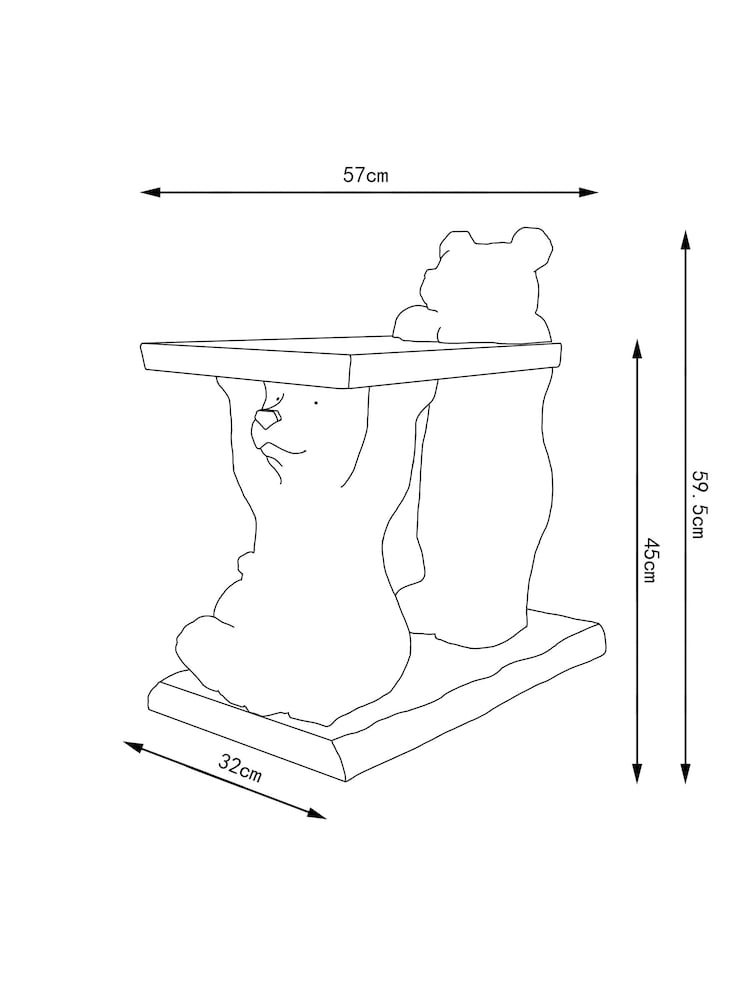 Natural Bear Side Table - Image 6 of 6