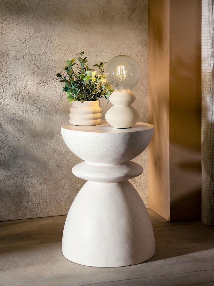 Stone Effect Stone Effect Totem Side Table - Image 1 of 5
