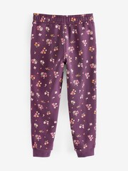 Pink/Purple Floral Print 2 Pack Joggers (3-16yrs) - Image 2 of 3
