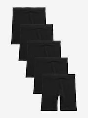 Black Long Leg Short Briefs 5 Pack (2-16yrs) - Image 1 of 2