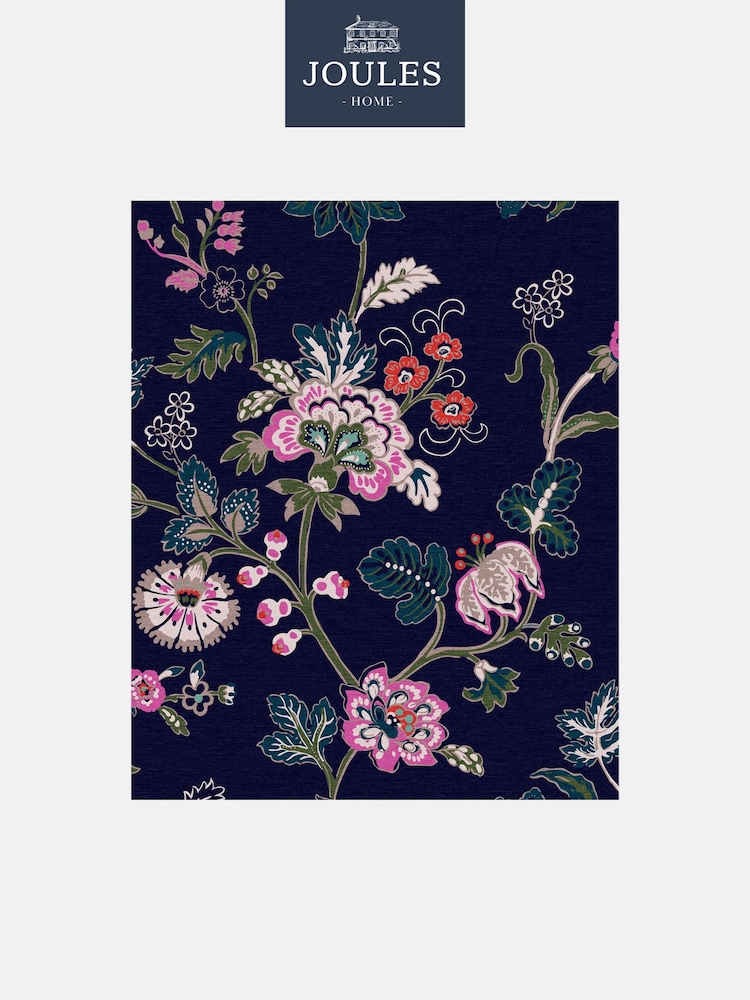 Joules Royal Navy Vine Cottage Floral 10M Wallpaper - Image 2 of 3