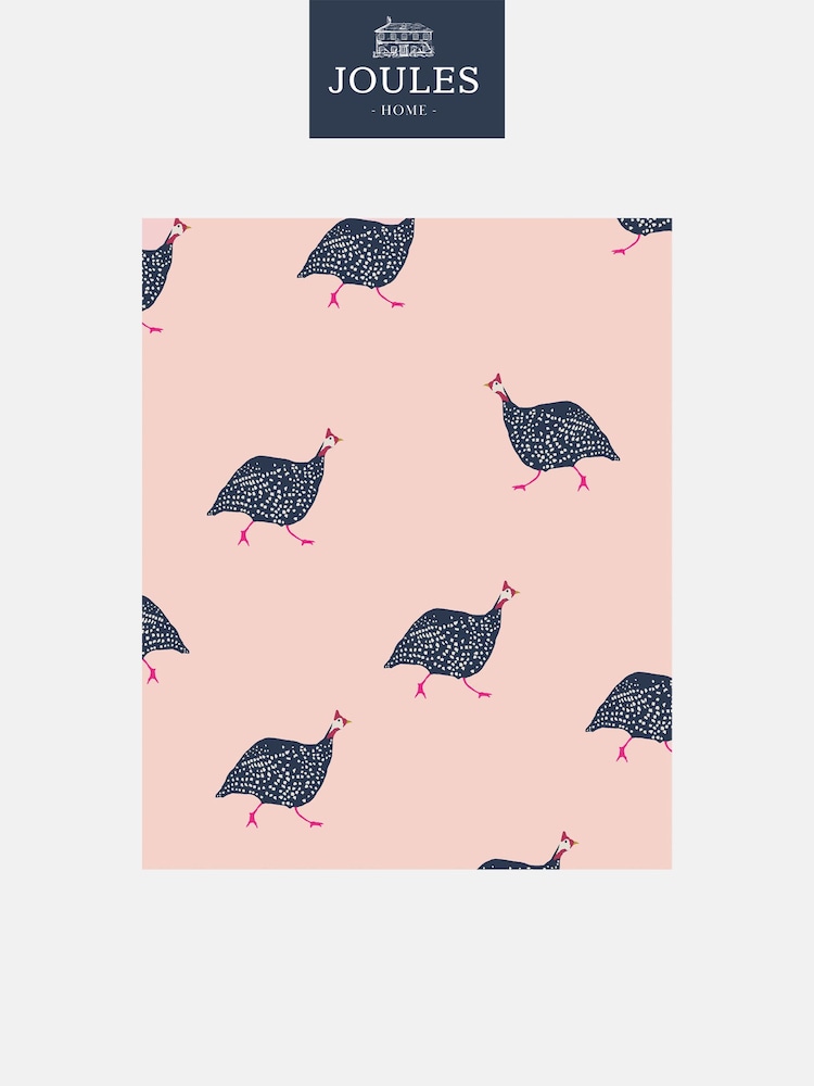 Joules Blush Pink Guinea Fowl 10M Wallpaper - Image 2 of 3 Joules Blush Pink Guinea Fowl 10M Wallpaper - Image 2 of 3