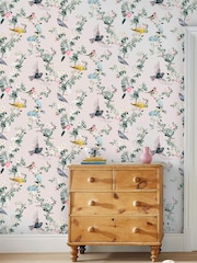 Joules Antique Creme Handford Garden Birds 10M Wallpaper - Image 1 of 3