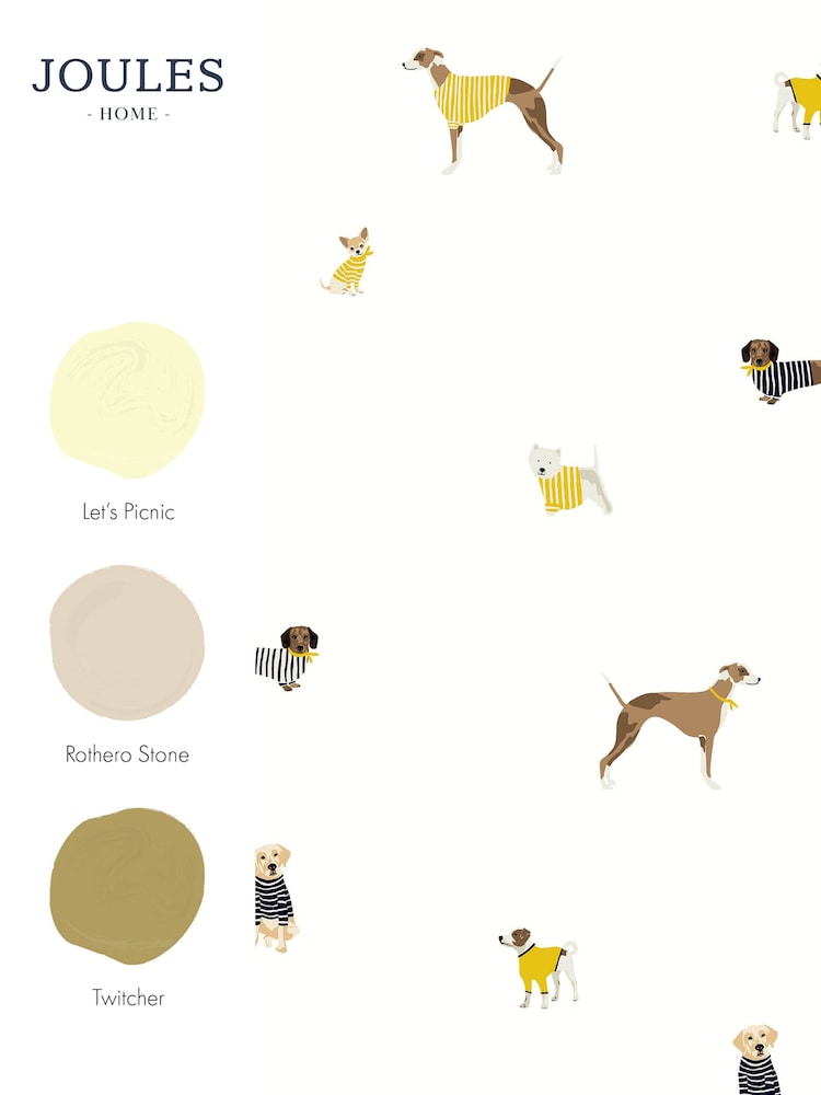 Joules Creme Harbour Dogs 10M Wallpaper - Image 3 of 3