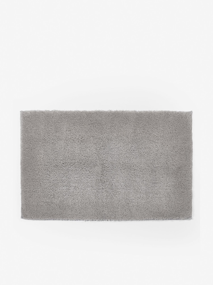Soft Grey Deep Pile Sparkle Bath Mat - Image 3 of 5