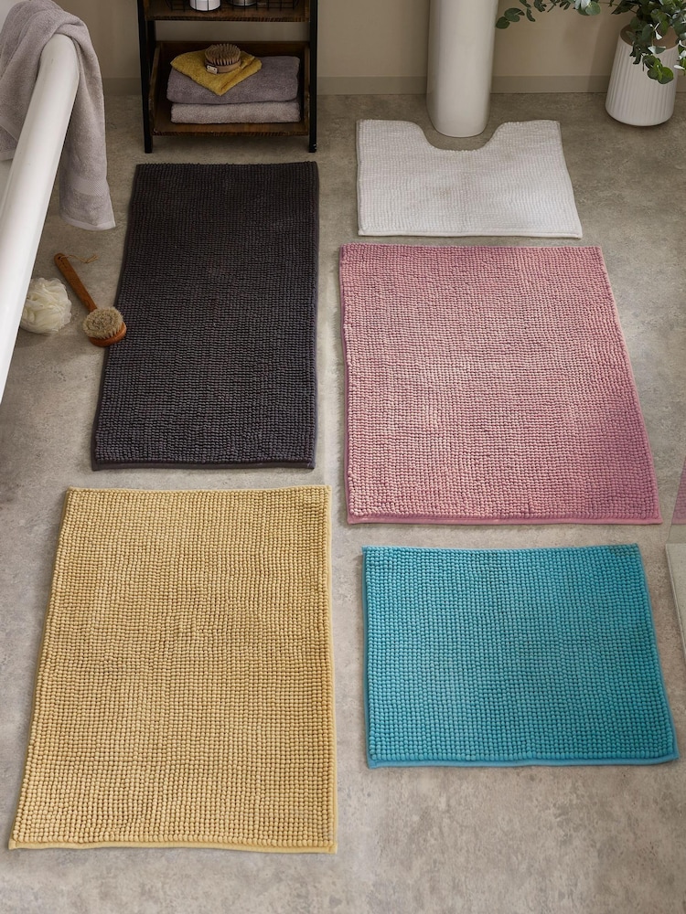 Soft Grey Deep Pile Sparkle Bath Mat - Image 5 of 5