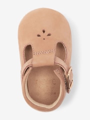 Tan Brown Leather T-Bar Baby Shoes (0-24mths) - Image 4 of 6