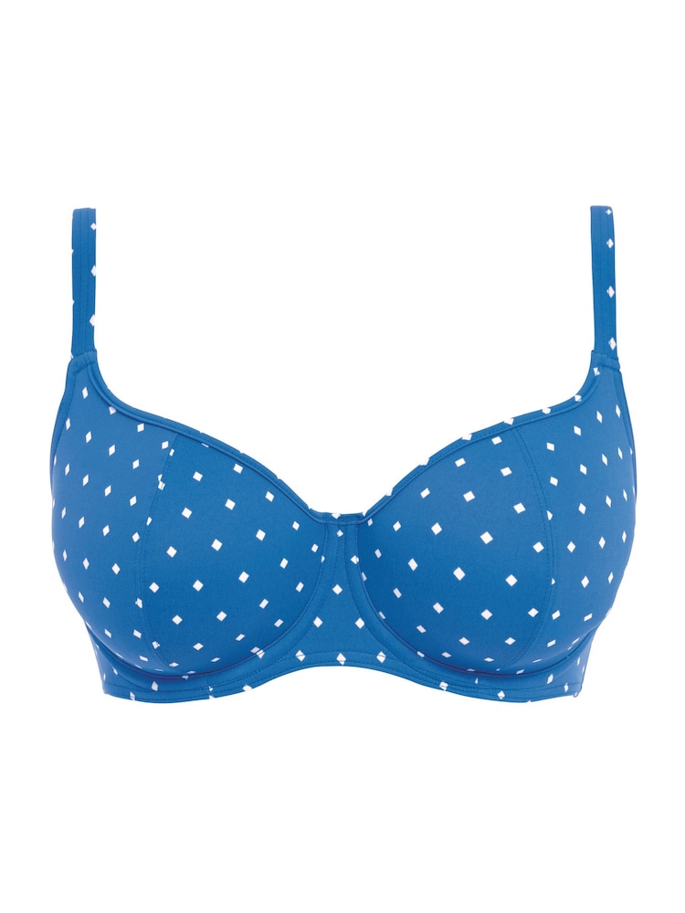 Freya Blue Azure Jewel Cover Underwire Sweetheart Bikini Top - Image 4 of 4