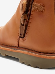 Tan Brown Standard Fit (F) Warm Lined Leather Chelsea Boots - Image 4 of 4
