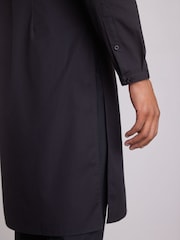 Black Regular Fit 100% Cotton Round Neck Kurta - Image 6 of 9