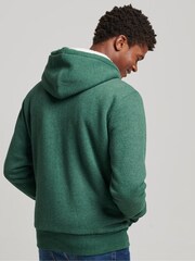 Темно-зеленый - Худи на молнии с подкладкой из искусственного меха Superdry Essential - Изображение 3 из 5