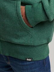 Темно-зеленый - Худи на молнии с подкладкой из искусственного меха Superdry Essential - Изображение 5 из 5