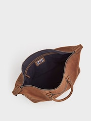 OSPREY LONDON Brown Clayton Leather Weekend Holdall Bag - Image 5 of 6