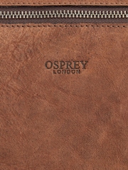 OSPREY LONDON Brown Clayton Leather Weekend Holdall Bag - Image 6 of 6