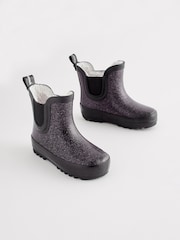 Black Glitter Chelsea Wellies - Image 1 of 7