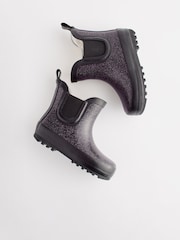 Black Glitter Chelsea Wellies - Image 3 of 7
