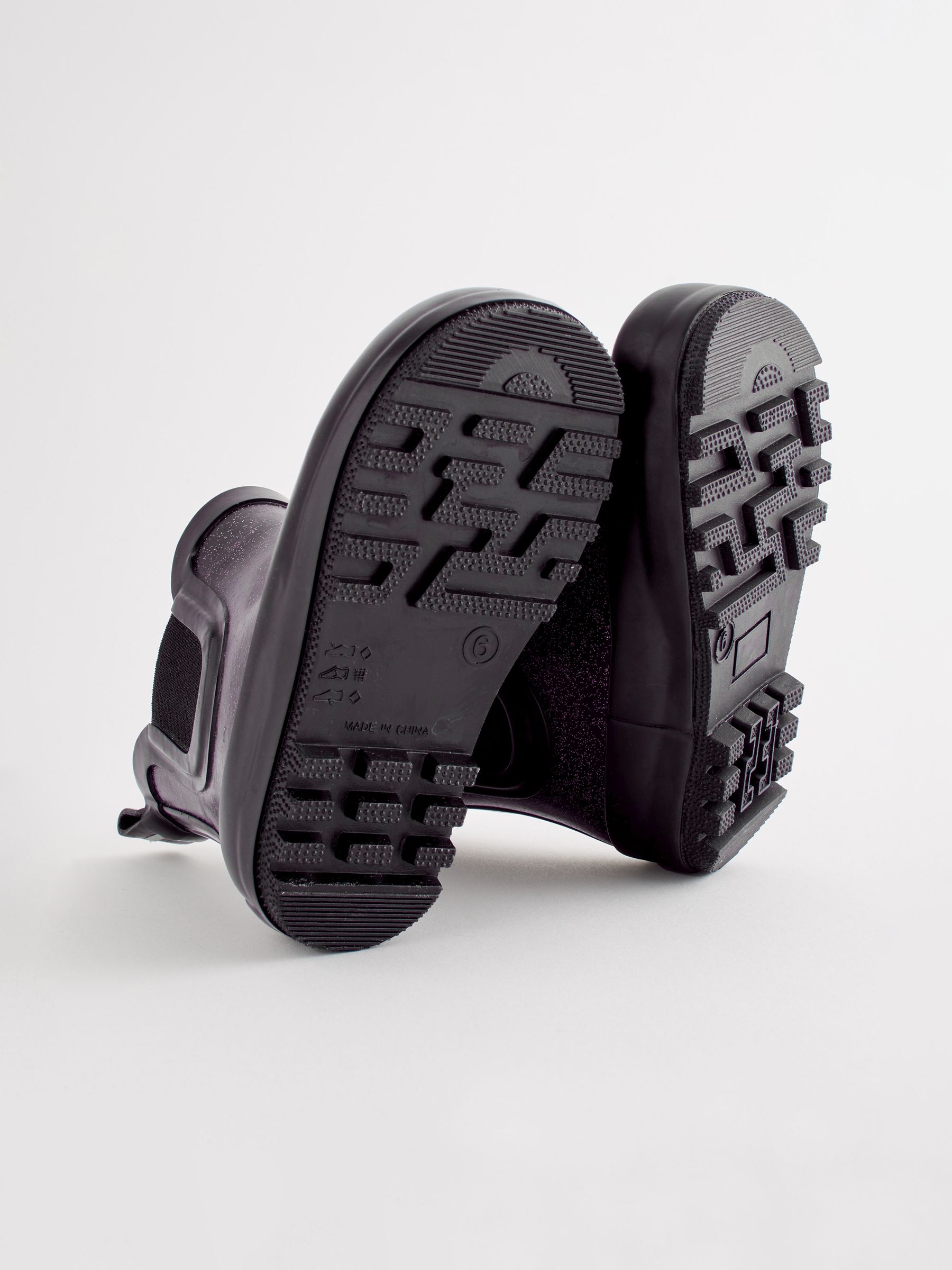 Buy Black Glitter Chelsea Wellies from Next Germany
