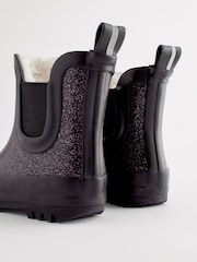 Black Glitter Chelsea Wellies - Image 6 of 7
