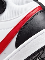 Красный/белый - Nike подростковые кроссовки средней длины Nike Court Borough - Image 11 of 11