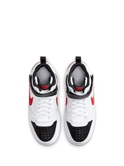 Красный/белый - Nike подростковые кроссовки средней длины Nike Court Borough - Image 7 of 11