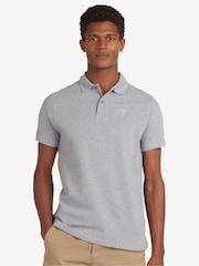 Barbour® Grey 100% Cotton Sports Polo Shirt - Image 1 of 6