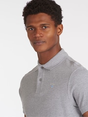 Barbour® Grey 100% Cotton Sports Polo Shirt - Image 4 of 6