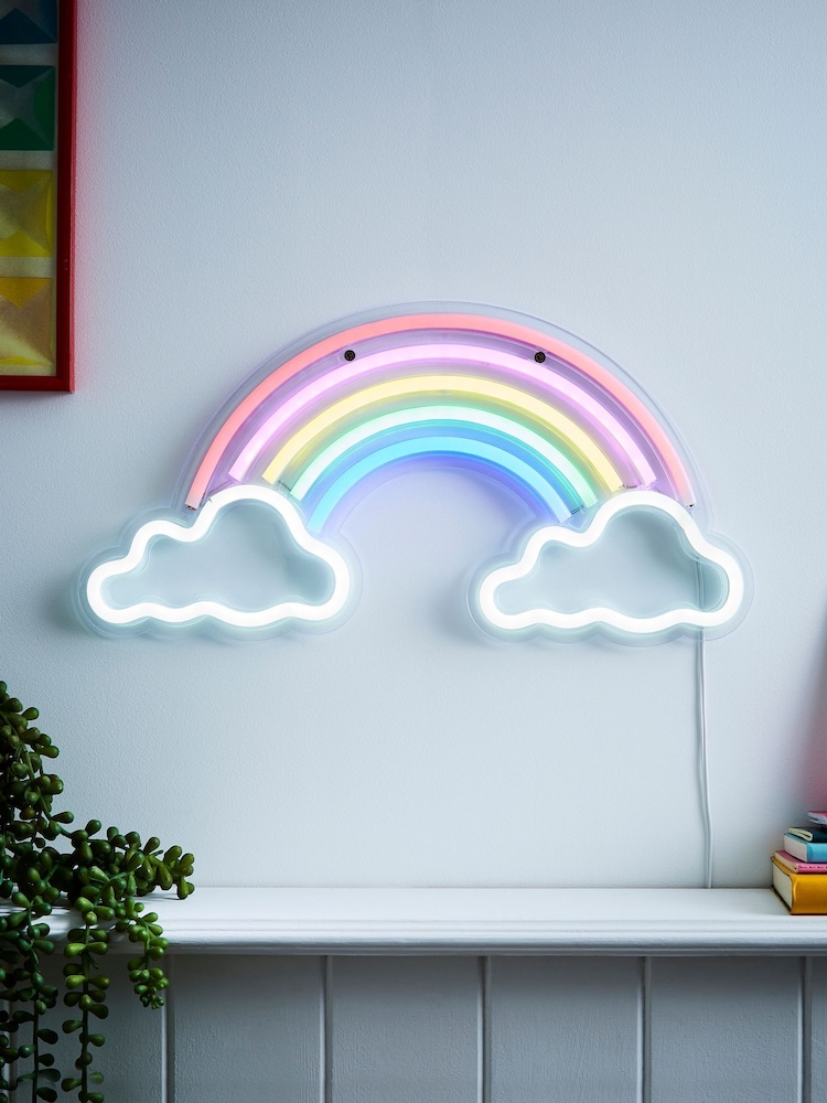 glow White Neon Rainbow Wall Light - Image 1 of 5 glow White Neon Rainbow Wall Light - Image 1 of 5