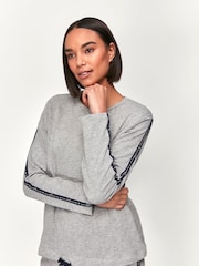 Anya Madsen Grey Sweet Dreams Loungewear Top - Image 1 of 2