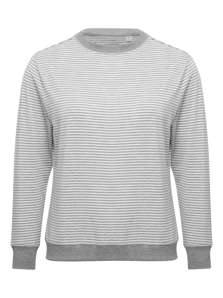 Anya Madsen Grey Stripe Loungewear Top - Image 3 of 3