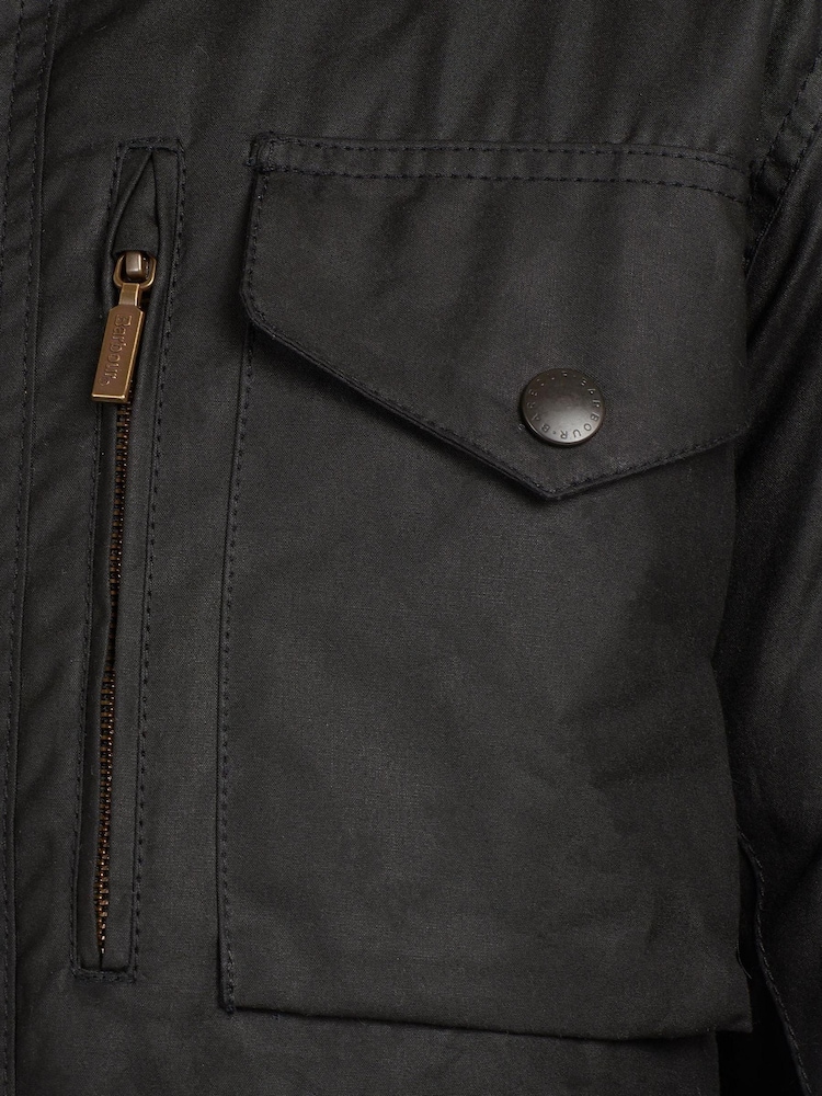 Barbour® Black Sapper Wax Jacket - Image 7 of 11