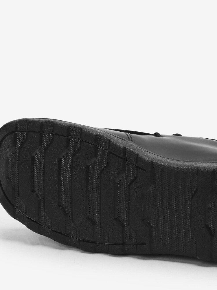 Black Leather Lace-Up Boots - Image 4 of 4 Black Leather Lace-Up Boots - Image 4 of 4