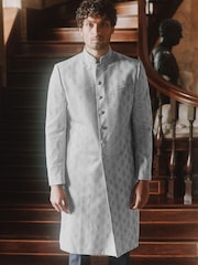 Silver Sherwani Jacket - Image 1 of 1